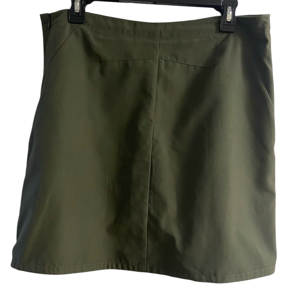 Patagonia fleetworth olive green skort mini skirt Sz 12 - Picture 2 of 8